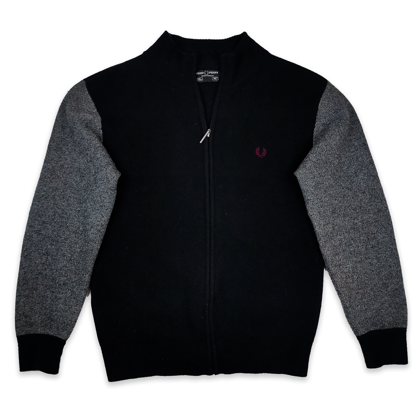 Fred Perry Vintage 90s. Woolen Zip Sweater