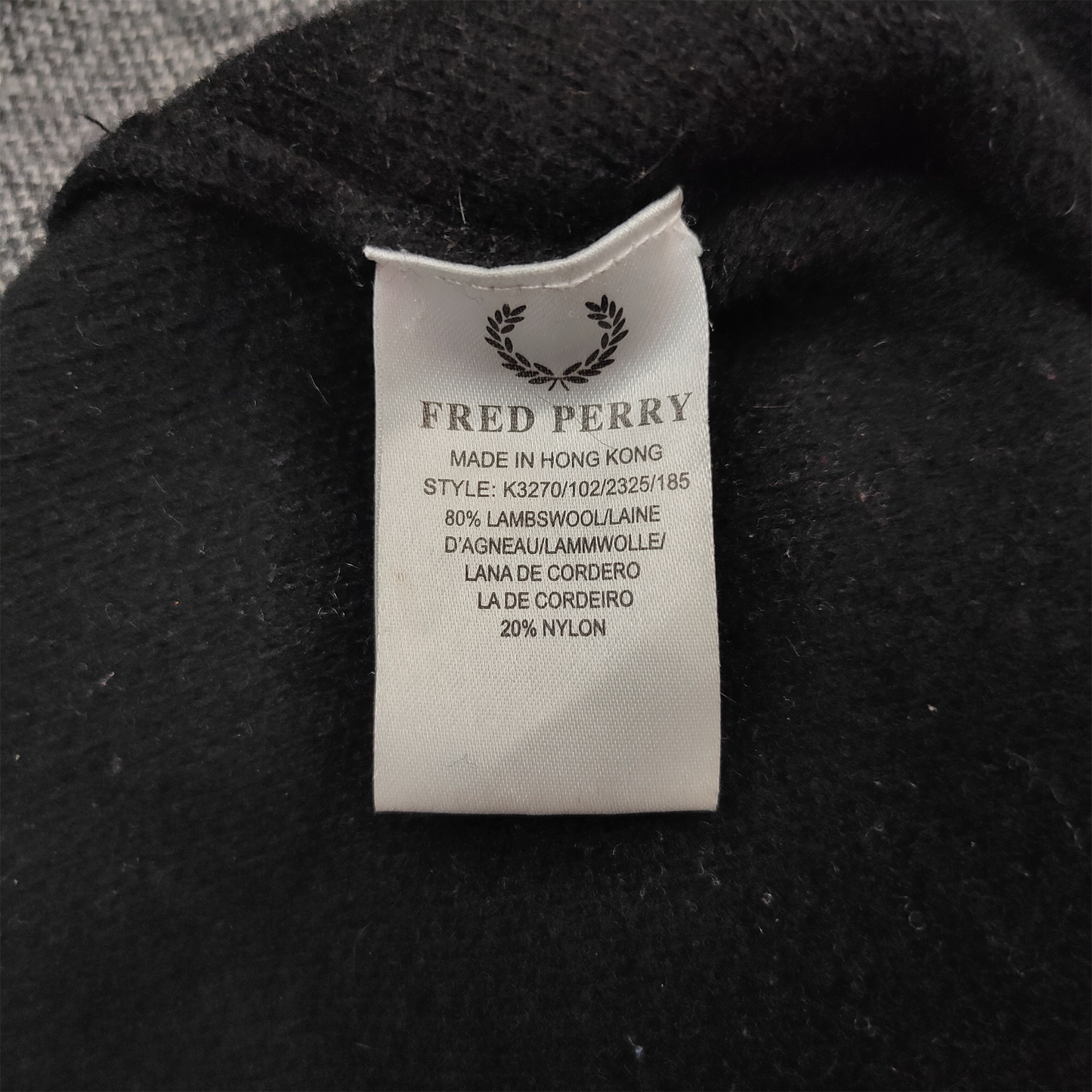 Fred Perry Vintage 90s. Woolen Zip Sweater