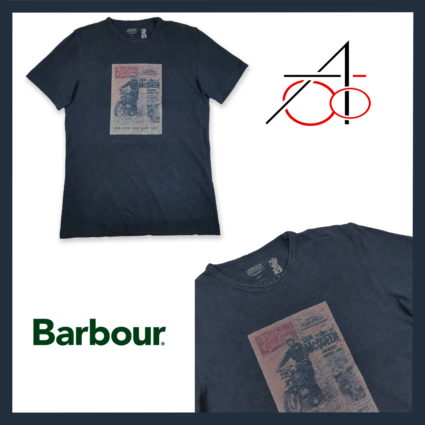 Barbour International x Steve McQuen Vintage 00s Tee