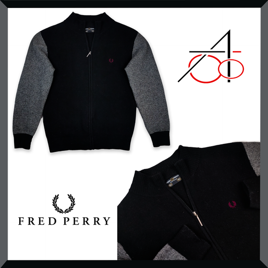 Fred Perry Vintage 90s. Woolen Zip Sweater